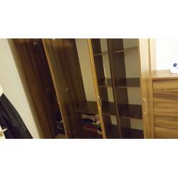 Walnut wardrobe set for sale