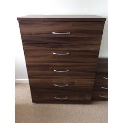 Walnut wardrobe set for sale