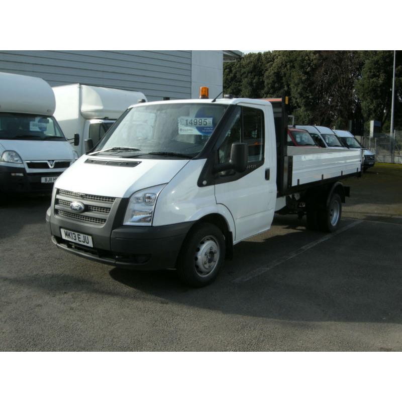 2013/13 FORD TRANSIT T350 125 DRW RWD S/CAB ALUMINIUM DROPSIDE TIPPER DIESEL