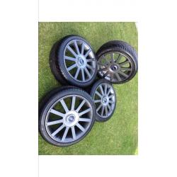 4 x Genuine 17" Ford Fiesta ST150 alloy wheels and tyres, mint condition,STUNNING