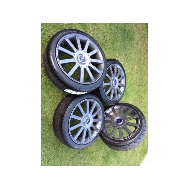 4 x Genuine 17" Ford Fiesta ST150 alloy wheels and tyres, mint condition,STUNNING