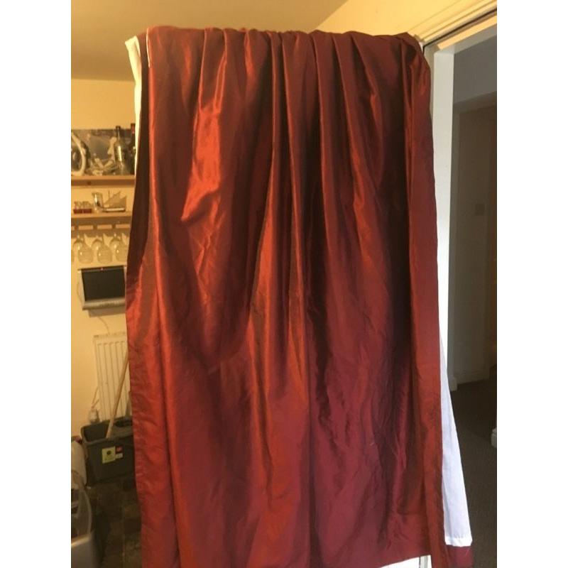 Red curtains