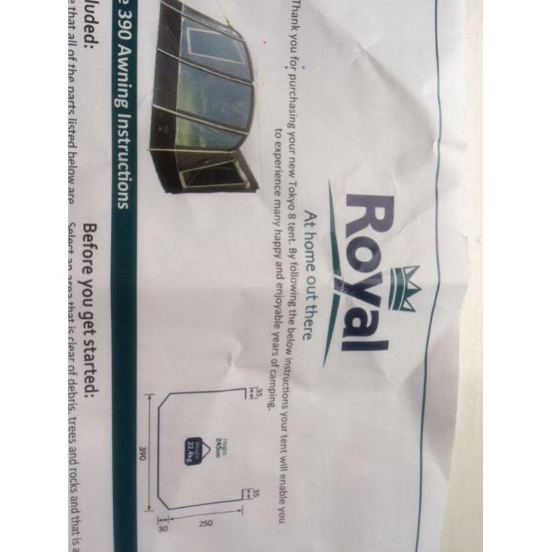 **LOOK!!** Royal 390 Lounge Caravan Awning - BRAND NEW!!