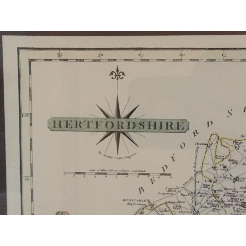 Antique Map of Hertfordshire