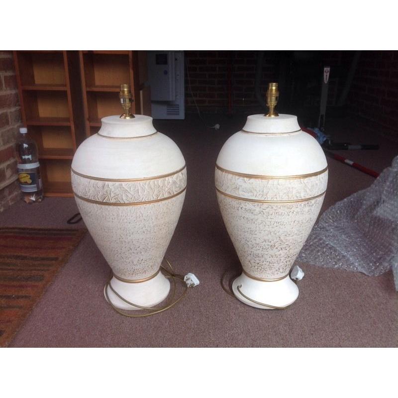 Pair of ceramic lamp bases