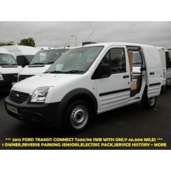 2012 FORD TRANSIT CONNECT T200/90 SWB DIESEL VAN *** 1 OWNER,ONLY 46.000 MILES,E