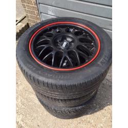 BBS BLACK RIMS 16"