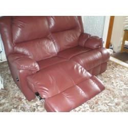 LEATHER RECLINING SETTEES