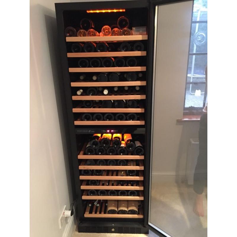 Tefcold dual temperature wine fridge - excellent condition