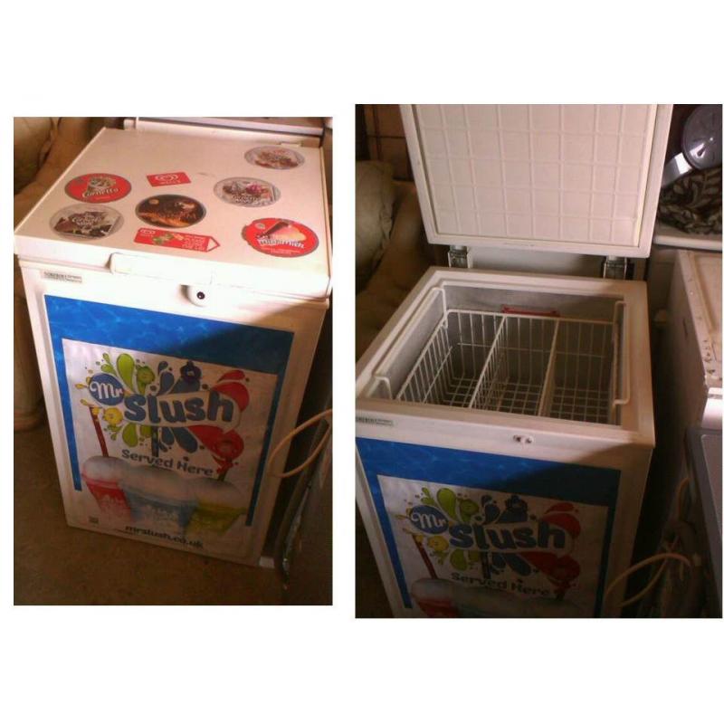 PLEASE RING OR TEXT FIRST Norfrost chest freezer inside basket STICKERS CAN BE PEELED OFF