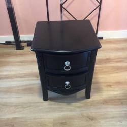 Black bedside table