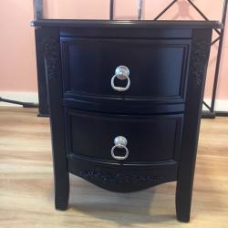 Black bedside table