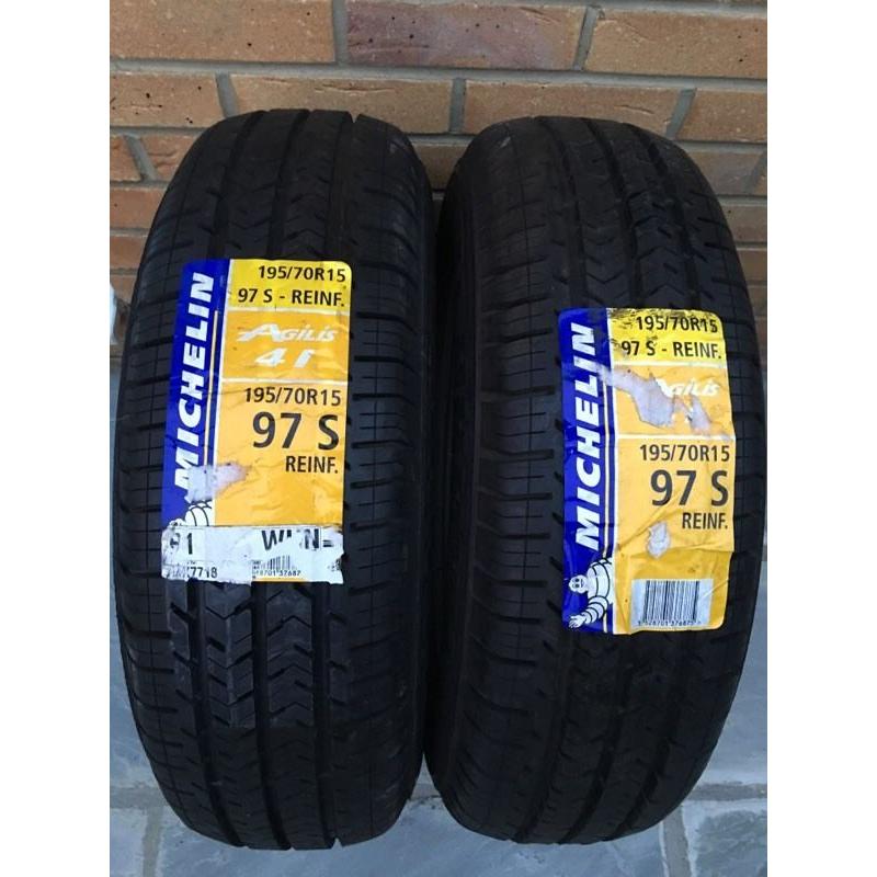 2x 195 70 15 Michelin agilis 41 brand new tyres