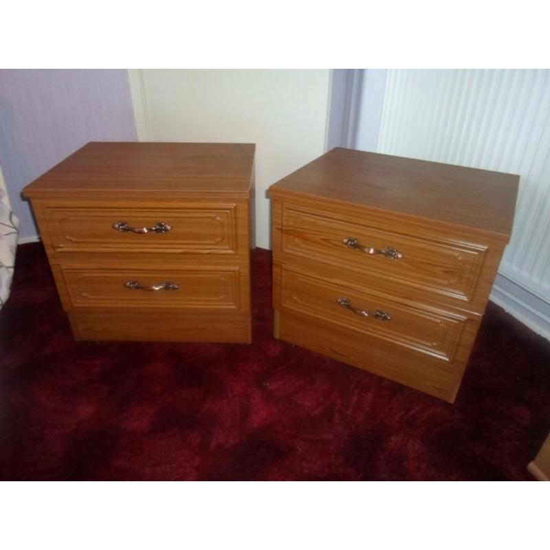 two bedside cabinet in teak