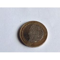 Rare: 2012 Charles Dickens Two Pound Coin with Minting Error. Ideal for collectors