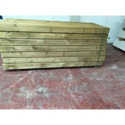 Pressure treated wooden sleepers