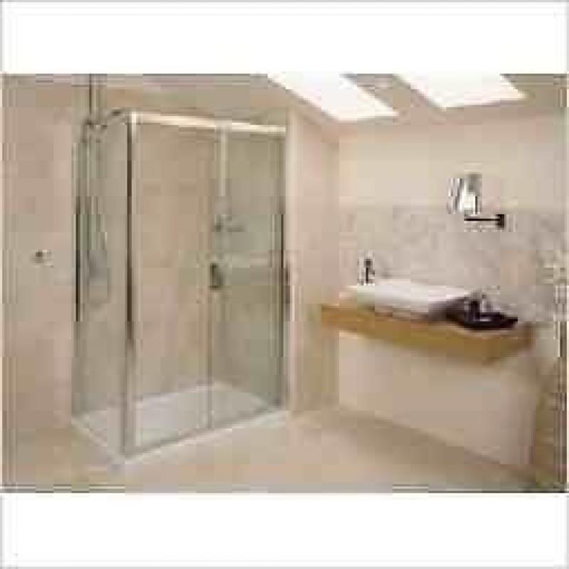 New Roman shower sliding door, side pannel and tray