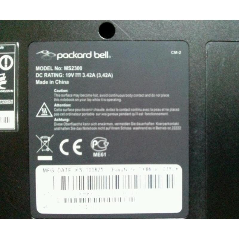 Packard bell laptop.