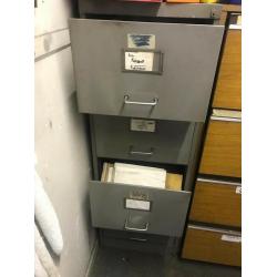 Vintage Industrial 4 Draw Filing Cabinet