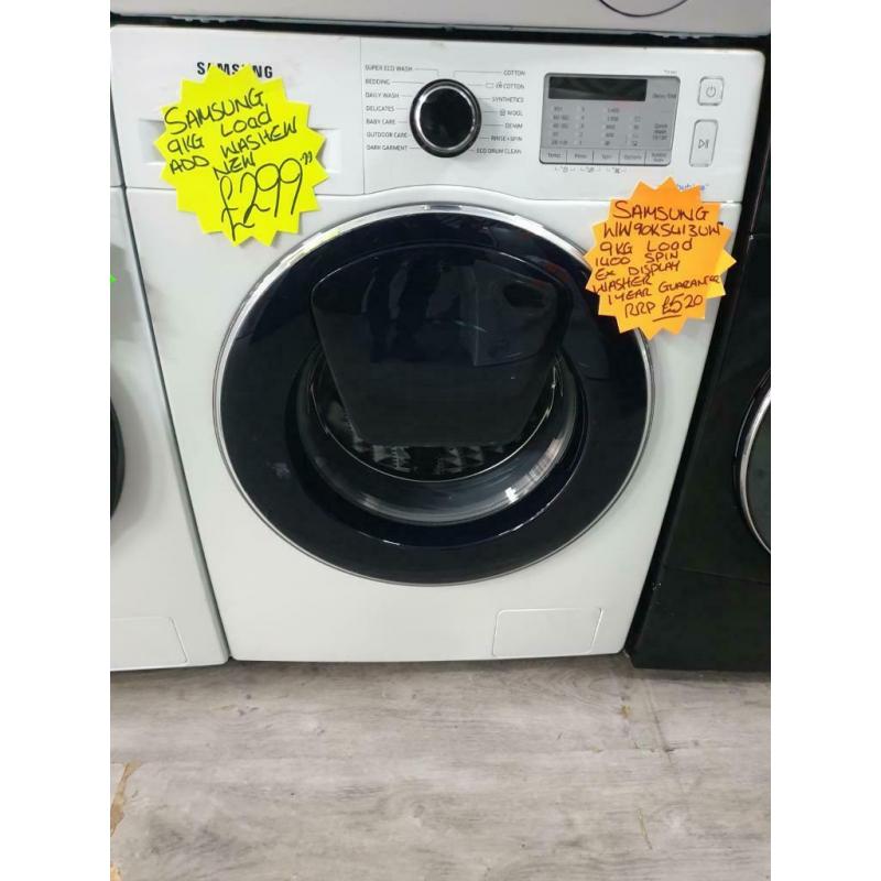 Samsung 9kg ld ex display 1400 spin washing machine